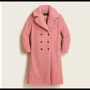 J.Crew Double-breasted teddy sherpa topcoat